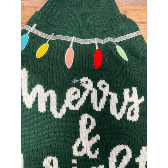 Dog  Knitted Sweater Winter Holiday Christmas Green XL - Picture 2 of 5